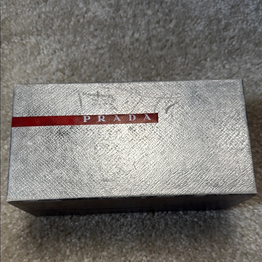 Prada Silver and Red Sunglasses